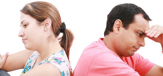 Pareja enfadada